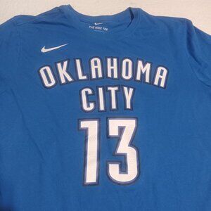 Nike Dri Fit Athletic Cut Oklahoma Thunder Paul George SS T Shirt Size L